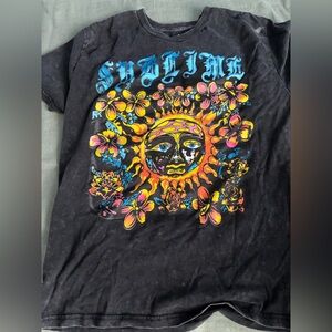 NWOT Sublime Endless Petals Acid Wash Tee